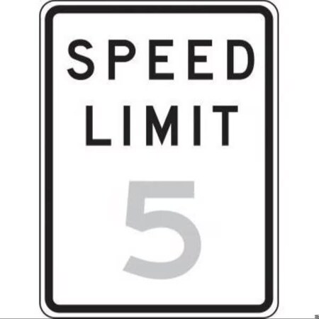 Accuform TRAFFIC SIGN SPEED LIMIT  24 in  X 18 in FRR22455HP